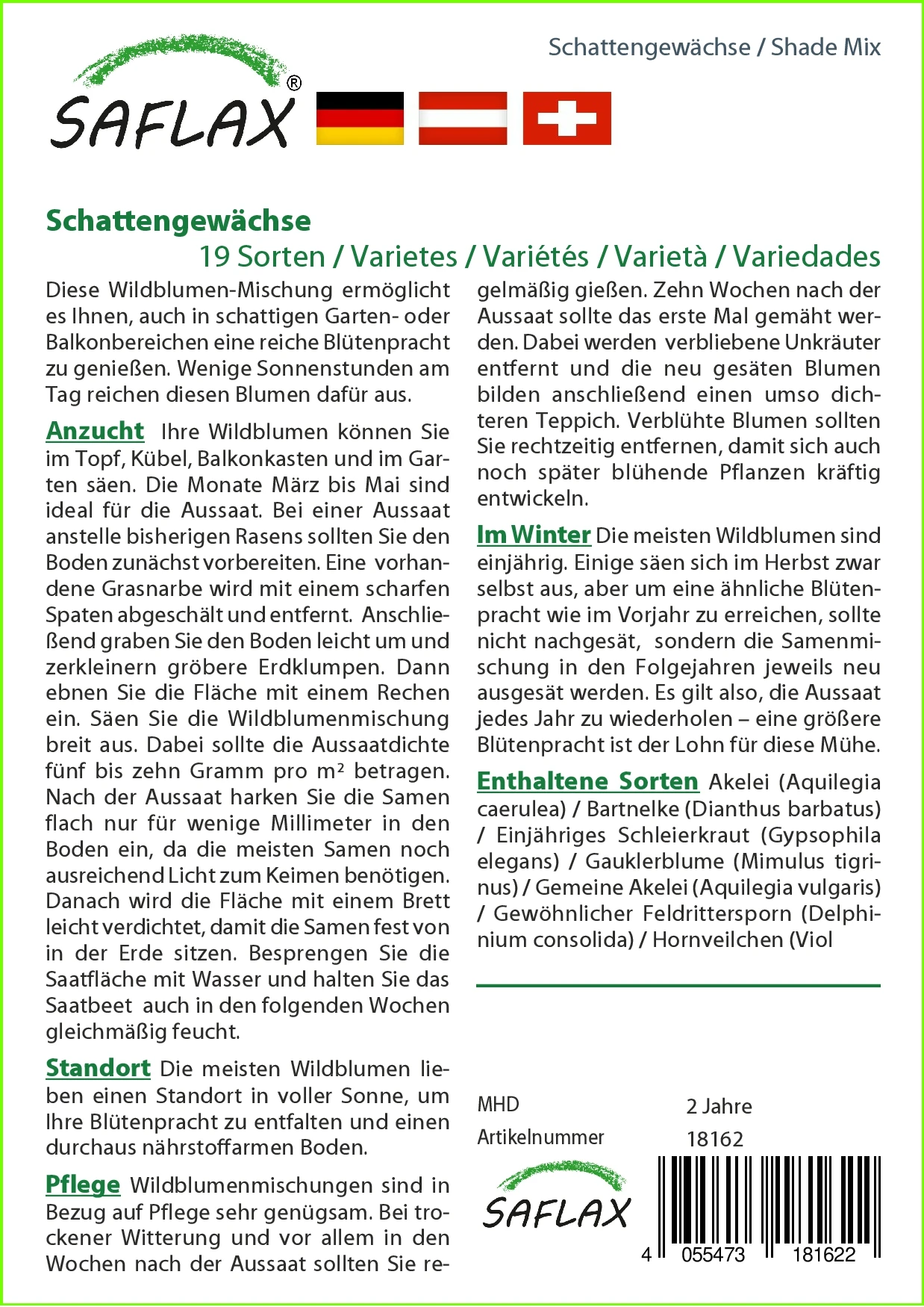 Blumenwiese Schattengewächse | Wildblumenwiese Von Saflax – Bild 2