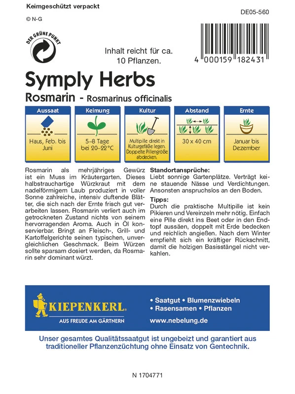 Rosmarin Simply Herbs | Rosmarinsamen Von Kiepenkerl