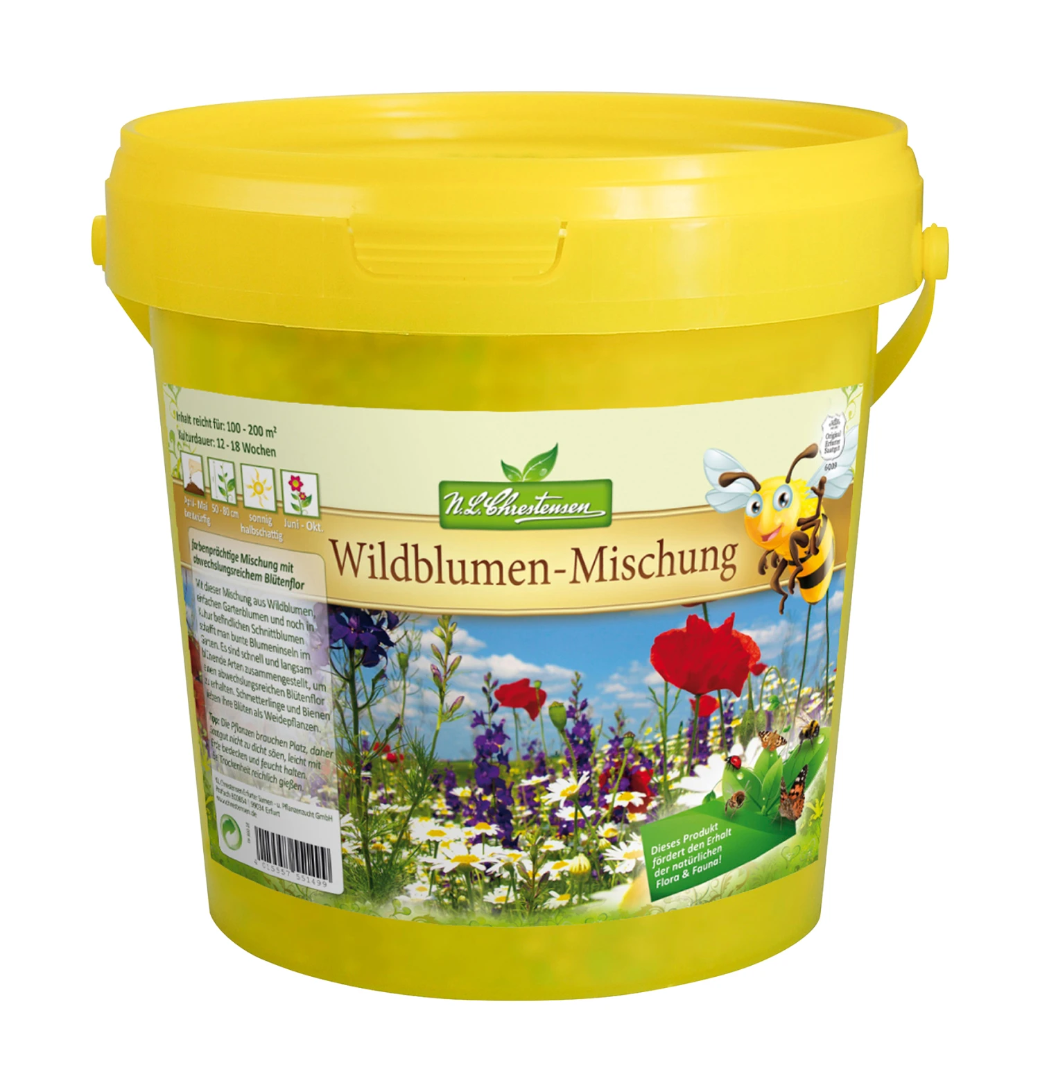 Wildblumen - Mischung Im 1 L Eimer | Wildblumenwiese Von N.L. Chrestensen – Bild 4