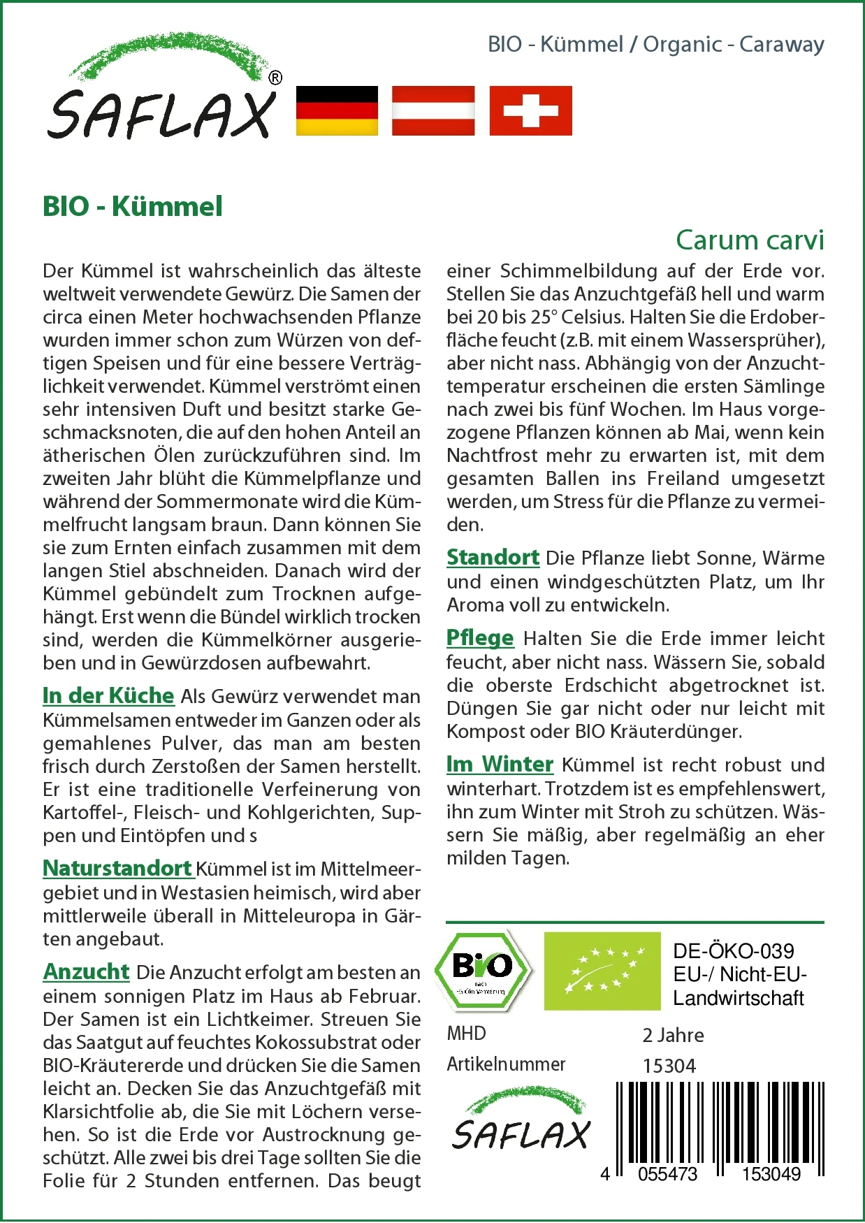 Kümmel | BIO Kümmelsamen Von Saflax – Bild 2