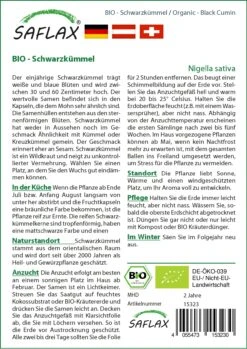 SchwarzkĂĽmmel | KĂĽmmelsamen Von Saflax