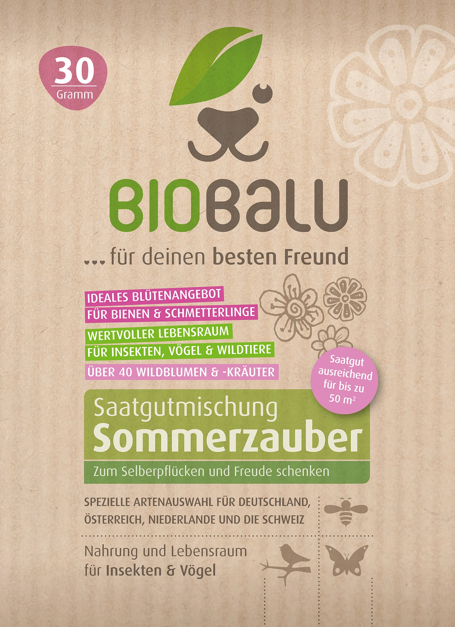 Saatgutmischung Sommerzauber (30 G) | Bienenwiese Von Biobalu – Bild 2